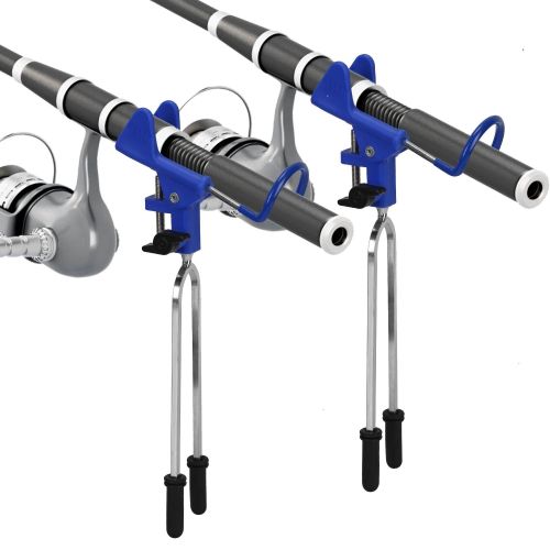 2Pcs Fishing Rod Holders For Bank Fishing 360° Omni-Directional Stainless Steel Detachable Fishing Pole Holders for Ground Beach Sand Stand Summer Fi 2Pcs Fishing Rod Holders For Bank Fishing 360° Omni-Directional Stainless Steel Detachable Fishing Pole Holders for Ground Beach Sand Stand Summer Fi