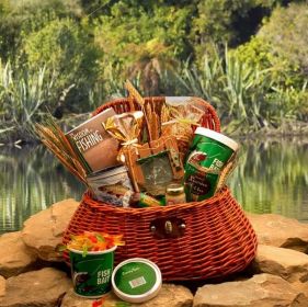 The Fisherman's Fishing Creel Gift Basket (Lg)