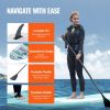 VEVOR Inflatable Stand Up Paddle Board, 11' x 33" x 6" Wide SUP Paddleboard, with Board Accessories, Pump, Paddle, Fin, Phone Bag, Backpack