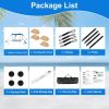 Beach Canopy Tent 10x10ft Sun Shelter Family Beach Tent Outdoor Shade UPF50+ with Sandbag Foldable Poles Carry Bag for Camping Trip Fishing Picnic