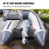 VEVOR Inflatable Dinghy Boat, 4-Person Transom Sport Tender Boat, with Marine Wood Floor and Adjustable Aluminum Bench