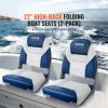 VEVOR Boat Seats, 21.85" High Back Boat Seat, Folding Boat Chair with Thickened Sponge Padding and Hinge