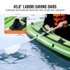 VEVOR Inflatable Boat, 3-Person Inflatable Fishing Boat, Strong PVC Portable Boat Raft Kayak, 45.6" Aluminum Oars, High-Output Pump