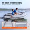 VEVOR Inflatable Dinghy Boat, 4-Person Transom Sport Tender Boat, with Marine Wood Floor and Adjustable Aluminum Bench