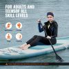 VEVOR Inflatable Stand Up Paddle Board, 11' x 33" x 6" Wide SUP Paddleboard, with Board Accessories, Pump, Paddle, Fin, Phone Bag, Backpack