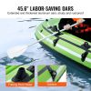 VEVOR Inflatable Boat, 5-Person Inflatable Fishing Boat, Strong PVC Portable Boat Raft Kayak, 45.6" Aluminum Oars, High-Output Pump