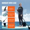 VEVOR Inflatable Stand Up Paddle Board, 10.6' x 33" x 6" Wide SUP Paddleboard with Removable Kayak Seat, Board Accessories, Pump, Paddle, Fin