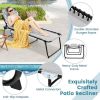 Foldable Recline Lounge Chair with Adjustable Backrest and Footrest