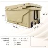 Khaki color ice cooler box 65QT camping ice chest beer box outdoor fishing cooler