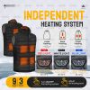 5 Pockets Men's Heated Vest with Battery Pack, Lightweight Down Rechargeable Electric Heated Apparel with 9 Heating Panels Black