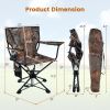 360¬∞ Swivel Hunting Chair Portable Foldable Hunting Chair with Mesh Cup Holder and Storage Pockets